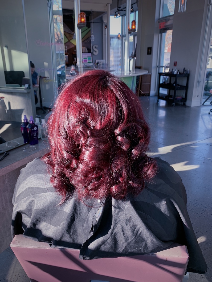 Caramel balayage waves by Hair by Isis